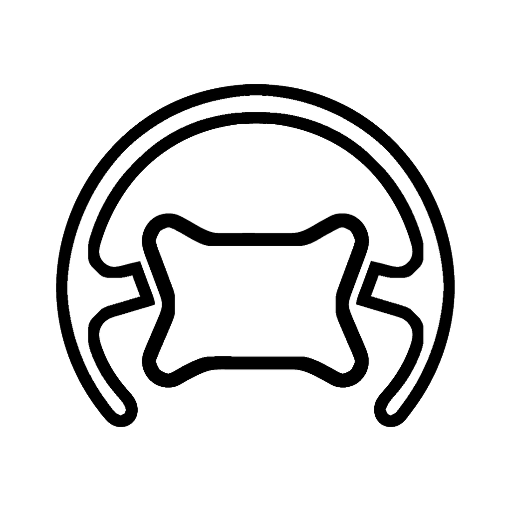 Symbol on a solid square, Black artwork on white